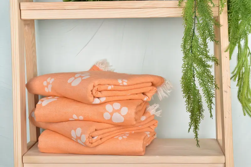 70x36 Cotton Paw Design Towel, Spa Towel, Beach Theme Wedding Gift, Bachelorette Gifts, Home Gift, Bachelor Bachelorette Party Favors, Organic towel - 8