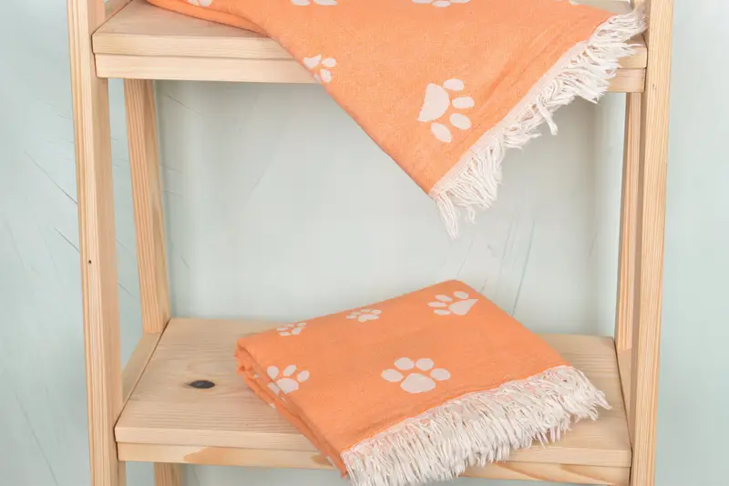 70x36 Cotton Paw Design Towel, Spa Towel, Beach Theme Wedding Gift, Bachelorette Gifts, Home Gift, Bachelor Bachelorette Party Favors, Organic towel - 6
