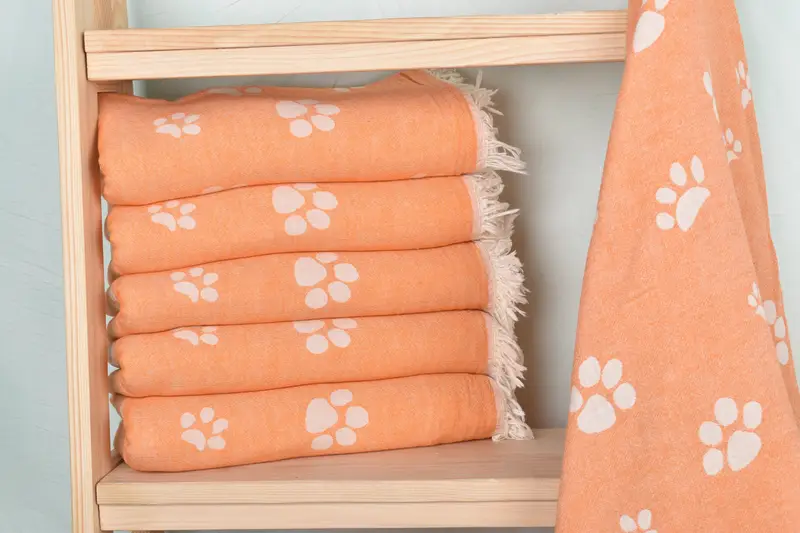 70x36 Cotton Paw Design Towel, Spa Towel, Beach Theme Wedding Gift, Bachelorette Gifts, Home Gift, Bachelor Bachelorette Party Favors, Organic towel - 3