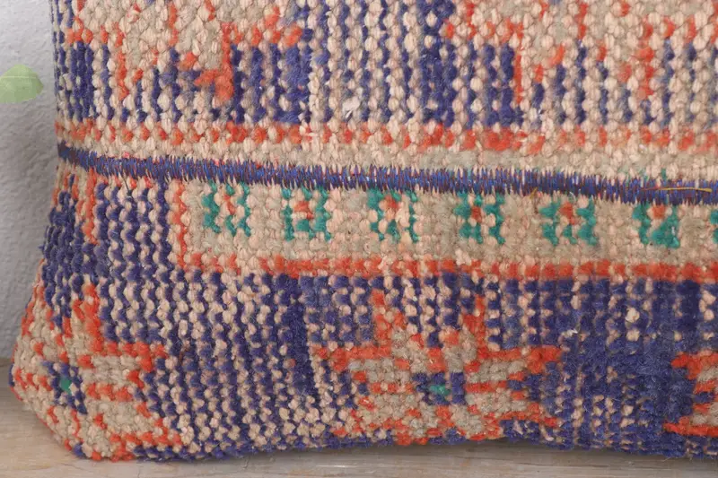 Turkish Kilim Pillow, 12x20 Blue Cushion Cover, Kilim Cushion Sham, Vintage Pillow, Outdoor Bolster Pillow Sham, Cushion Cover - 3