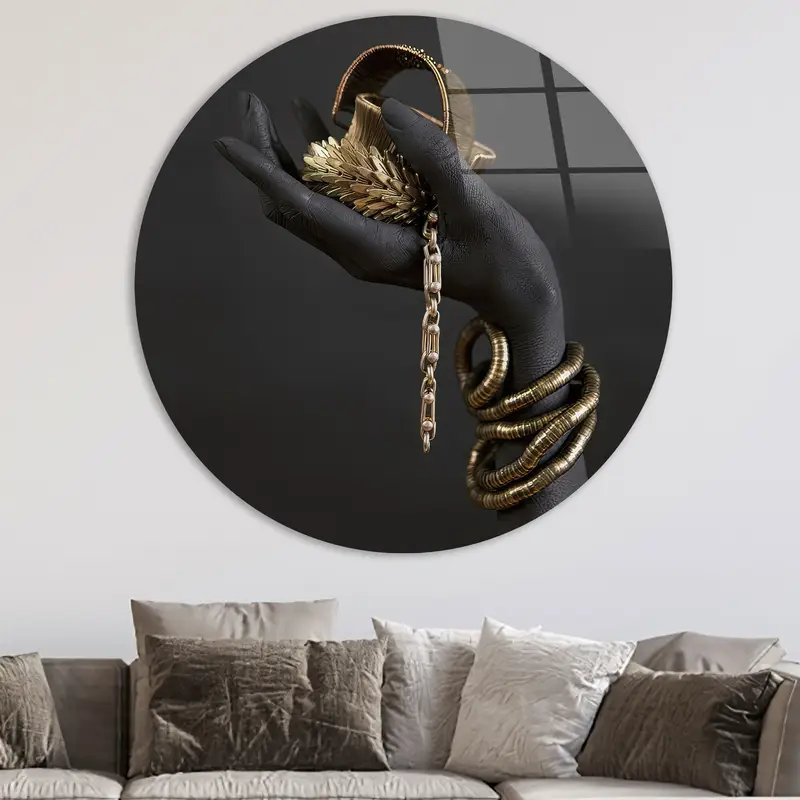 Elegant African Woman Canvas Art for Luxury Girl Room Decor