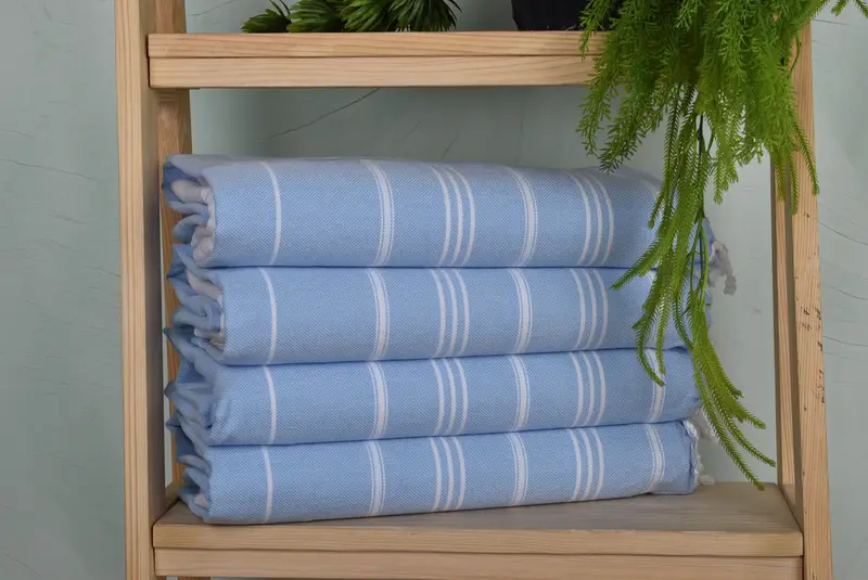 40x24 Cotton Striped Towel, Grandma Gift, Custom Wedding Gift From Bridesmaid, Kitchen Towel, Small Bath Towels, Gift For Her, Custom Hand Towel - 1