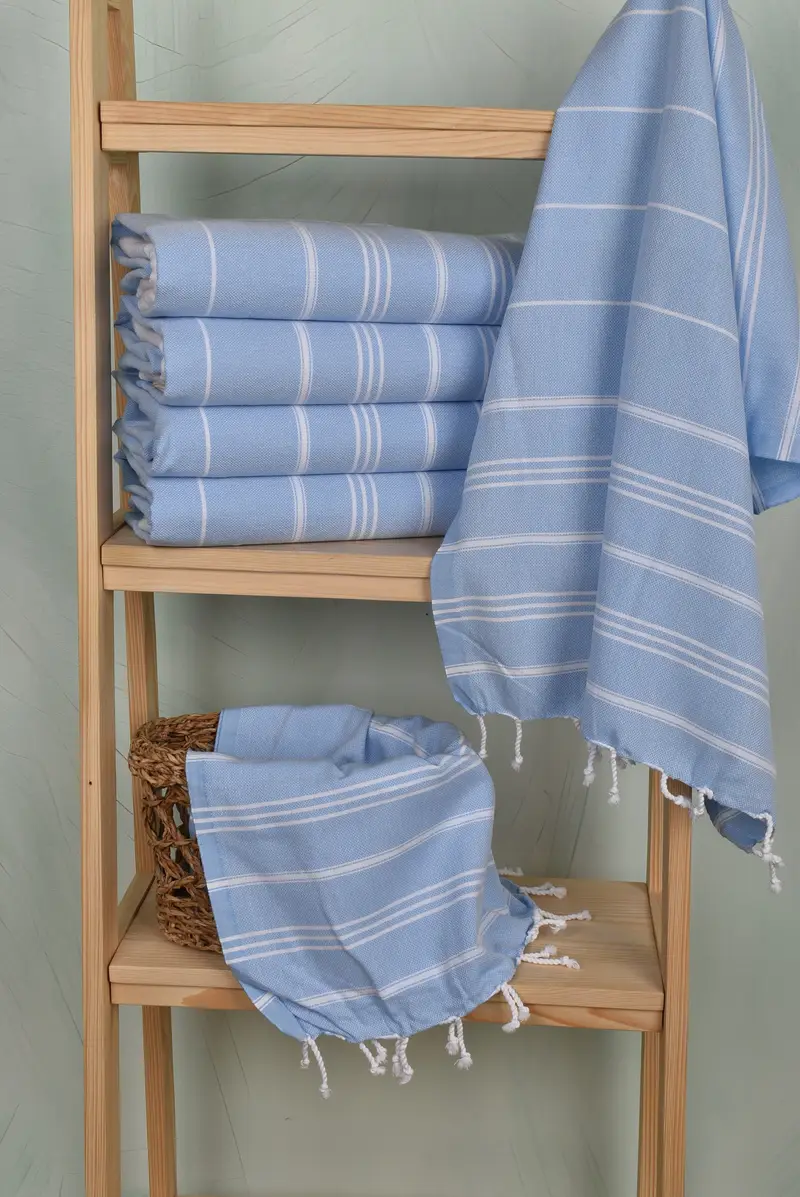 40x24 Cotton Striped Towel, Grandma Gift, Custom Wedding Gift From Bridesmaid, Kitchen Towel, Small Bath Towels, Gift For Her, Custom Hand Towel - 3