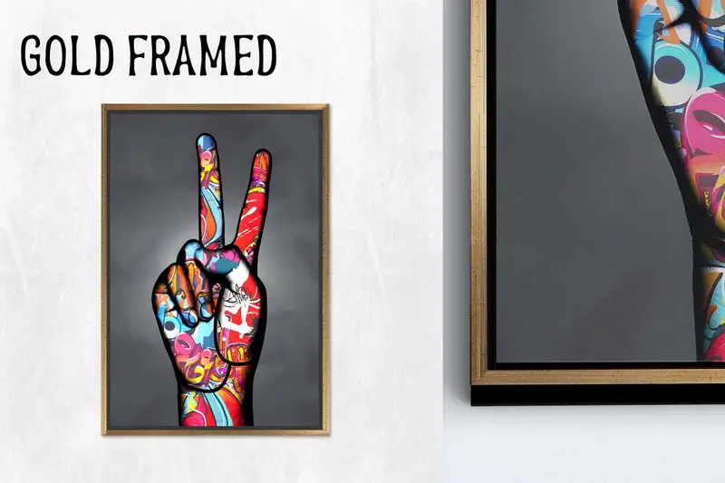 Zarif Baskılı Kanvas: Barış Grafiti ve El Grafiti Sanatı