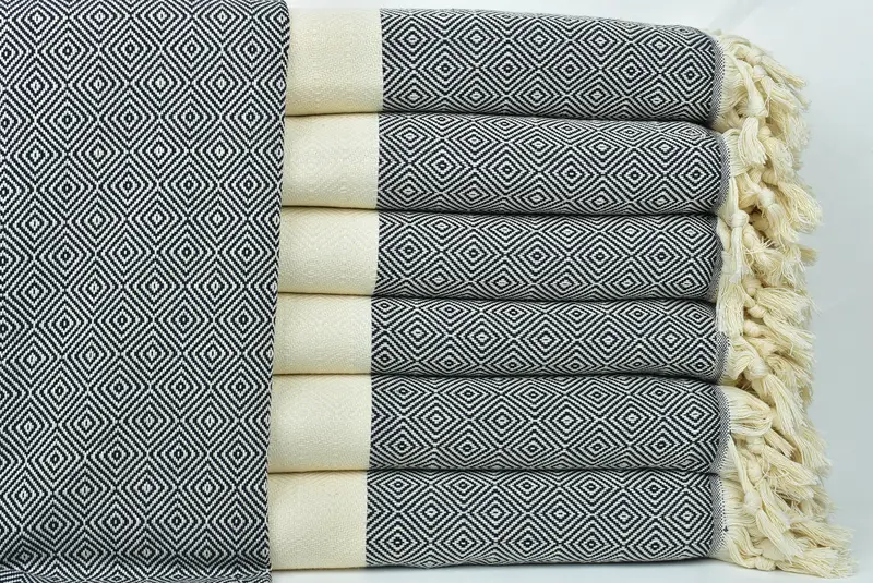 Family Gift Basket, 96x80 Cotton Diamond Towel, Woven Throw Blanket, Wedding For Favor, Valentine Day Gift For Her, Tablecloth, Throw Blanket Couch - 1