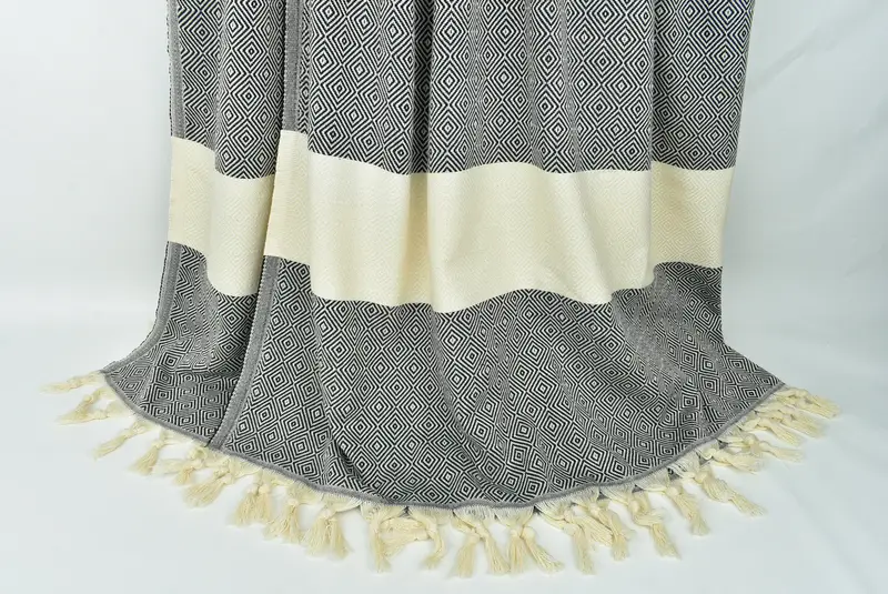 Family Gift Basket, 96x80 Cotton Diamond Towel, Woven Throw Blanket, Wedding For Favor, Valentine Day Gift For Her, Tablecloth, Throw Blanket Couch - 8