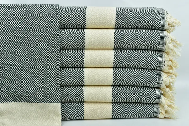 Monogrammed Hand Towel, Xmas Gifts, Personalized Gift, Home Gift, Best Friend Gift, 36x20 Cotton Diamond Towel, Personalized Gifts, Holiday Towel - 1