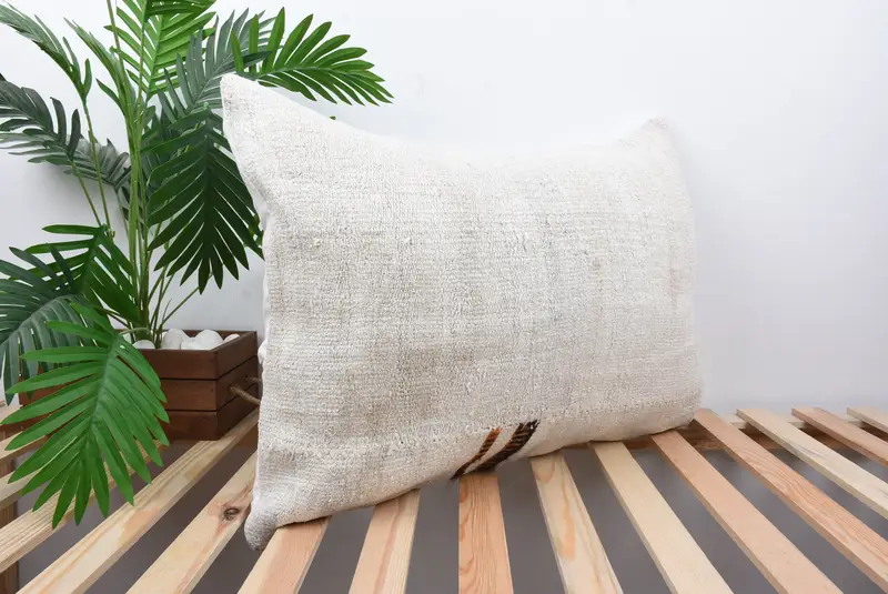 20x28 White Pillow Sham, Antique Pillows, Cushion Cover, Car Cushion Case, Custom Cushion Cover, Pillow for Couch, Kilim Pillow - 4
