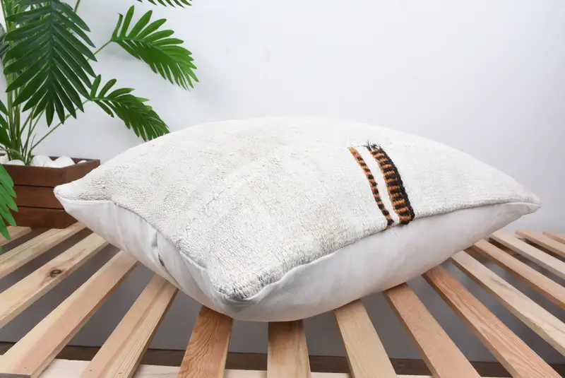 20x28 White Pillow Sham, Antique Pillows, Cushion Cover, Car Cushion Case, Custom Cushion Cover, Pillow for Couch, Kilim Pillow - 6