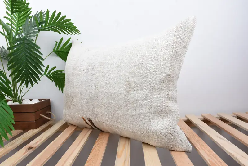20x28 White Pillow Sham, Antique Pillows, Cushion Cover, Car Cushion Case, Custom Cushion Cover, Pillow for Couch, Kilim Pillow - 5