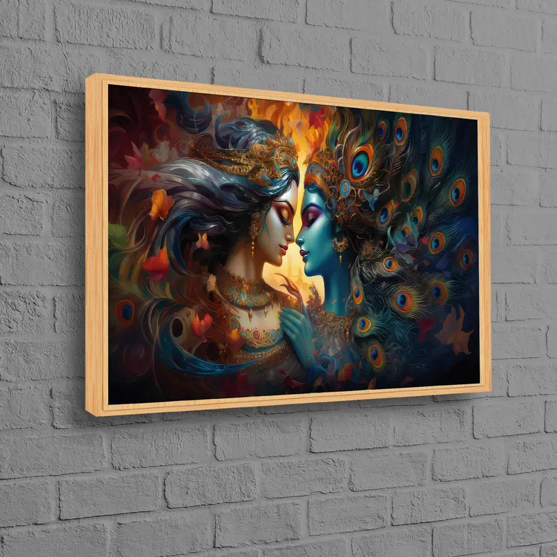 神聖なヒンドゥー教の芸術: スピリチュアルなエレガンスを表現したプリントキャンバス