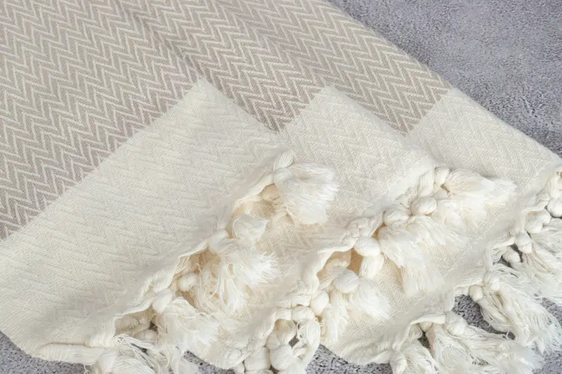Gift For Bride, Turkish Hand Towel, Small Bath Towels, Wedding Hand Made Gift, Bridesmaid Towel, Turkish Tea Towel, 34x18 Cotton Zigzag Design Towel - 5