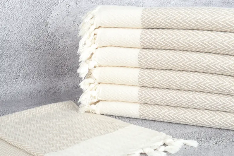 Gift For Bride, Turkish Hand Towel, Small Bath Towels, Wedding Hand Made Gift, Bridesmaid Towel, Turkish Tea Towel, 34x18 Cotton Zigzag Design Towel - 2