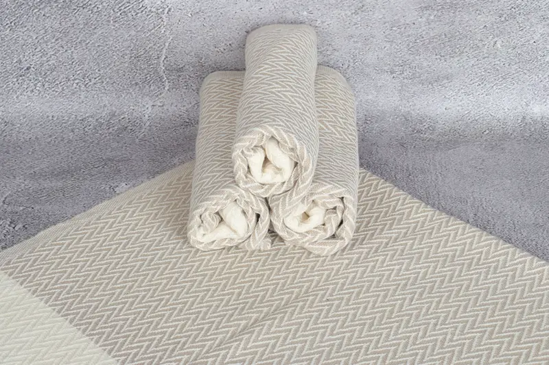 Gift For Bride, Turkish Hand Towel, Small Bath Towels, Wedding Hand Made Gift, Bridesmaid Towel, Turkish Tea Towel, 34x18 Cotton Zigzag Design Towel - 7
