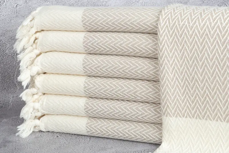 Gift For Bride, Turkish Hand Towel, Small Bath Towels, Wedding Hand Made Gift, Bridesmaid Towel, Turkish Tea Towel, 34x18 Cotton Zigzag Design Towel - 1
