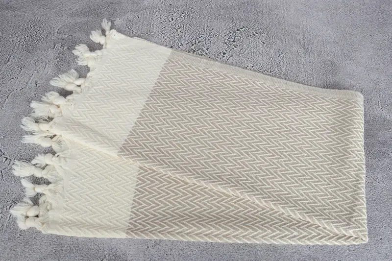 Gift For Bride, Turkish Hand Towel, Small Bath Towels, Wedding Hand Made Gift, Bridesmaid Towel, Turkish Tea Towel, 34x18 Cotton Zigzag Design Towel - 6