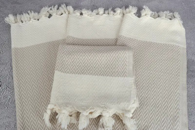 Gift For Bride, Turkish Hand Towel, Small Bath Towels, Wedding Hand Made Gift, Bridesmaid Towel, Turkish Tea Towel, 34x18 Cotton Zigzag Design Towel - 4