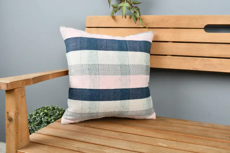 Pillow for Sofa, Kilim Cushion Sham, Vintage Pillow, Colorful Pillow Cover, Oriental Cushion Case, 16x16 Blue Cushion Cover, Pillow Case - 1