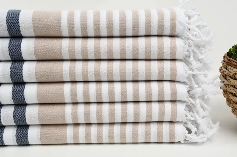 Personalized Bridesmaid Gift, Monogram Towels, Home Decor Towel, Travel towel, Embroidery Towel, Monogram Turkish Towel, 68x36 Cotton Striped Towel - 2