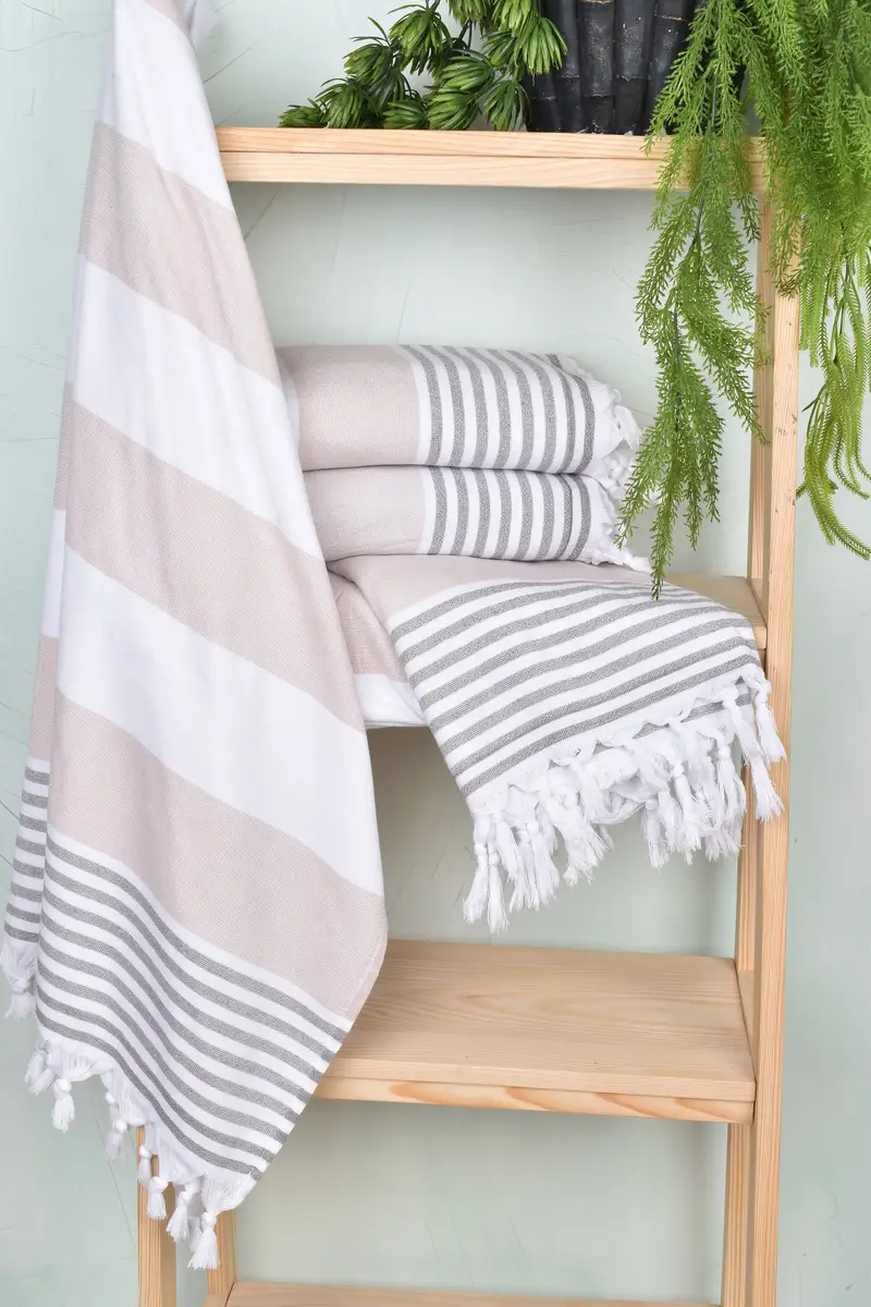 68x36 Cotton Striped Terry Towel, Pool Towels, Personalized Turkish Towel, Bachelorette Party Gifts Bridesmaids, Fouta towel, Customized Towels - 6