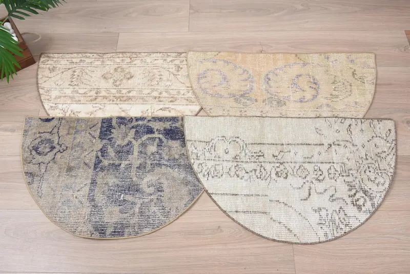 Girişler ve küçük alanlar için çevre dostu, 18x30 inç yarım yuvarlak halı