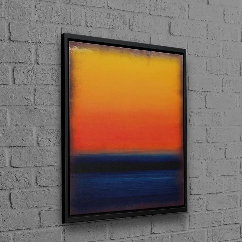 Lienzo abstracto moderno: tonos suaves, naranja de lujo, inspirado en Rothko