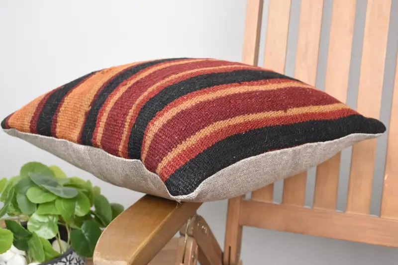 Interior Designer Pillow, 16x16 Red Cushion Case, Ottoman Cushion, Pillow for Couch, Pillow, Vintage Pillow, Pet Cushion Cover - 6