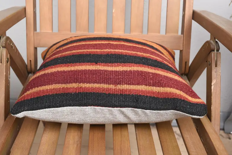 Interior Designer Pillow, 16x16 Red Cushion Case, Ottoman Cushion, Pillow for Couch, Pillow, Vintage Pillow, Pet Cushion Cover - 5