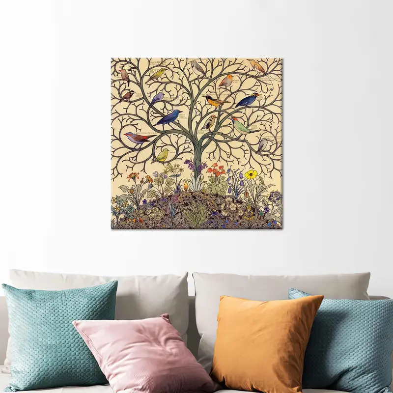 Lienzo floral otoñal: sinfonía de la naturaleza en tonos vibrantes