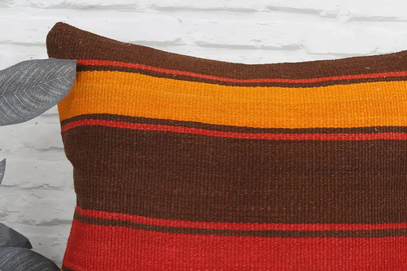 Muted Cushion, 22x22 Red Pillow Case, Retro Cushion, Pillow for Sofa, Chair Pillow, Boho Pillow Sham Cover, Pillow, Vintage Kilim Pillow - 2