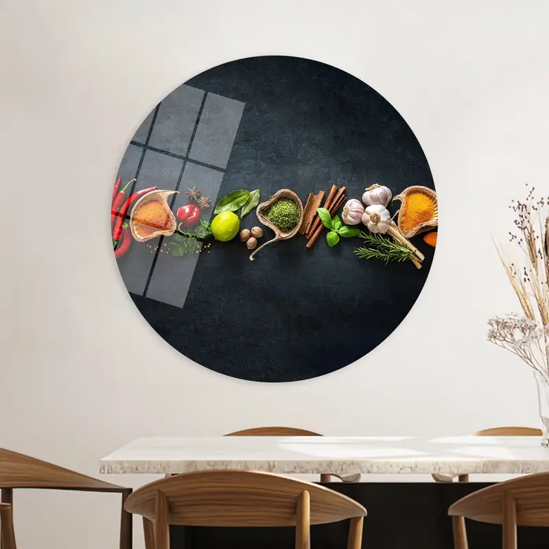 エレガントなスパイス キャンバス プリント: 鮮やかなインドのスパイス アートワーク