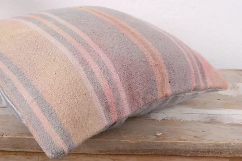 Sofa Cushion Case, Christmas Pillow Cover, Pillow, 12x12 Gray Cushion Cover, Turkish Kilim Pillow, Antique Pillows, Kilim Cushion Sham - 6