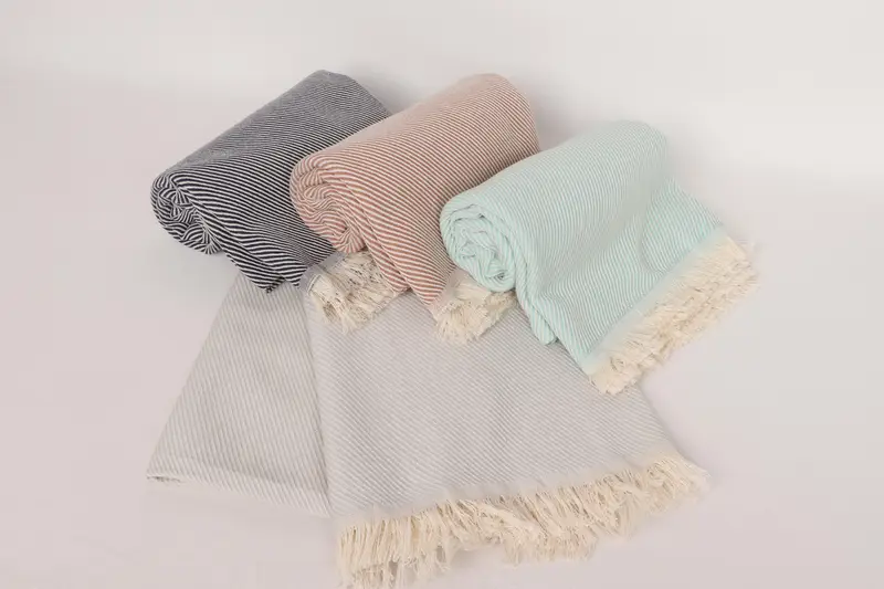 Summer Gift, Organic Towel, Wedding Anniversary Gift, Personalize Gift, Custom Wedding Gifts, 70x36 Cotton Striped Towel, Spa Towel, Custom Towel - 5