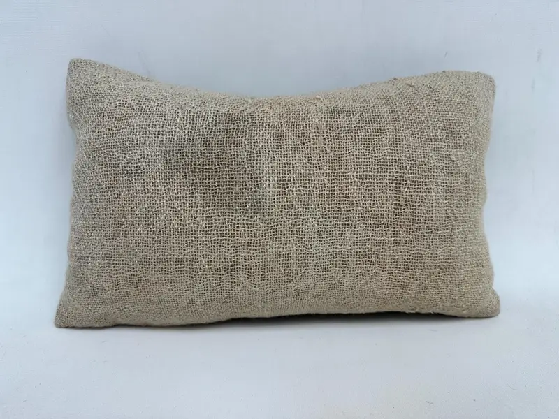 Kilim Pillow Cover, Pillow Cover, Gift Pillow, 12x20 Beige Pillow, Knitted Pillow Cover, Interior Designer Pillow, Accent Throw Pillow Cover - 1
