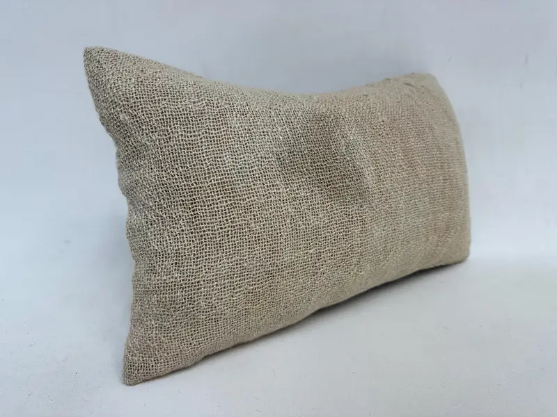 Kilim Pillow Cover, Pillow Cover, Gift Pillow, 12x20 Beige Pillow, Knitted Pillow Cover, Interior Designer Pillow, Accent Throw Pillow Cover - 3