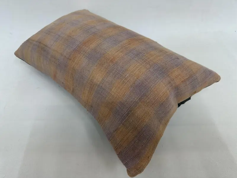 Accent Throw Cushion Case, Handmade Kilim Cushion, Kilim Cushion Sham, Boho Pillow Sham Cover, 12x20 Beige Pillow Cover, Cushion Case - 6
