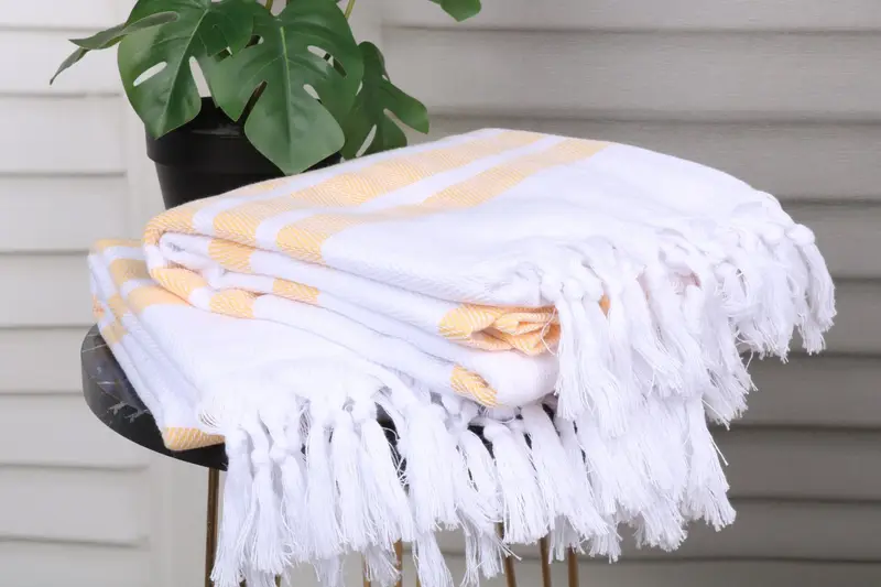 Oversized lightweight Turkish bath towel USA, 70x40 Cotton Herringbone Towel, Personalized Gift, Monogram Turkish Towel, Spa Gift, Turkish Towel USA - 3