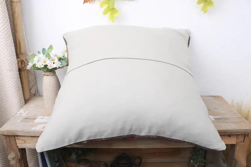 Pillow Case, Antique Pillows, Gift Pillow, Turkish Pillow, Decorative Throw Pillow Cover, 20x20 Red Cushion Case, Couch Pillow Cover - 7