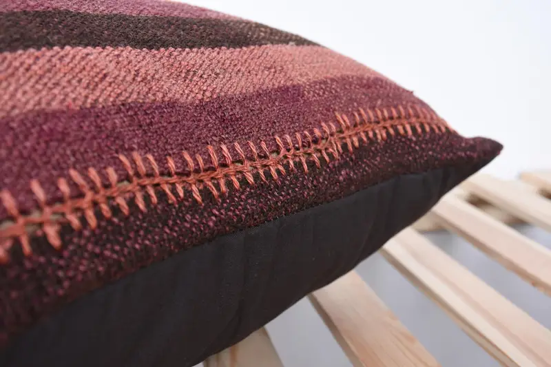 Turkish Kilim Pillow, 20x20 Brown Cushion, Retro Pillow Case, Cushion, Outdoor Bolster Cushion, Antique Pillows, Gift Pillow - 7
