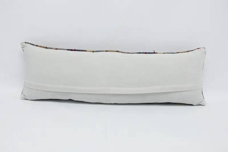 Throw Kilim Pillow, Cushion Case, Floor Cushion, Gift Pillow, Interior Designer Pillow, Bolster Throw Pillow Cover, 12x36 Blue Pillow Case - 6