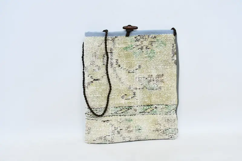 Verstellbarer Riemen, Kelim-Umhängetasche aus Wolle mit Vintage-Motiv