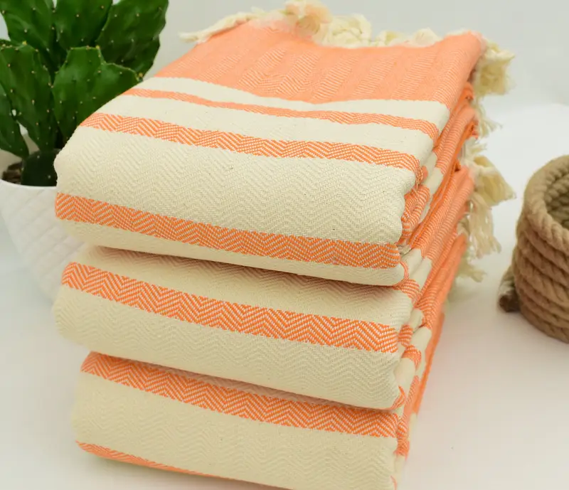 Woven Blanket, Throw Blanket Couch, Turkish Bedcover, Birthday Gift, 96x80 Cotton Herringbone Towel, Personalized Gifts, Turkish Cotton Blanket - 2