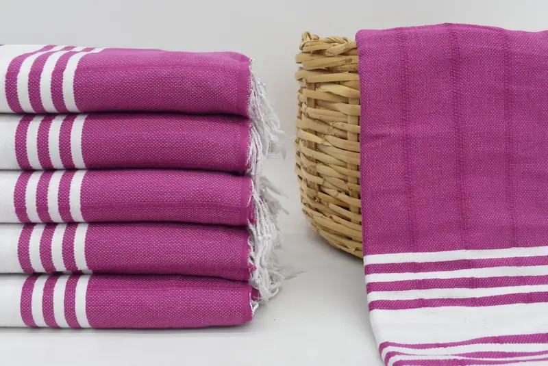 Bachelorette Party Gifts, Turkish hand towel, Valentines Day Gift, Personalized Gifts, Yoga Towel, 70x40 Cotton Striped Towel, Lightweight towel - 1