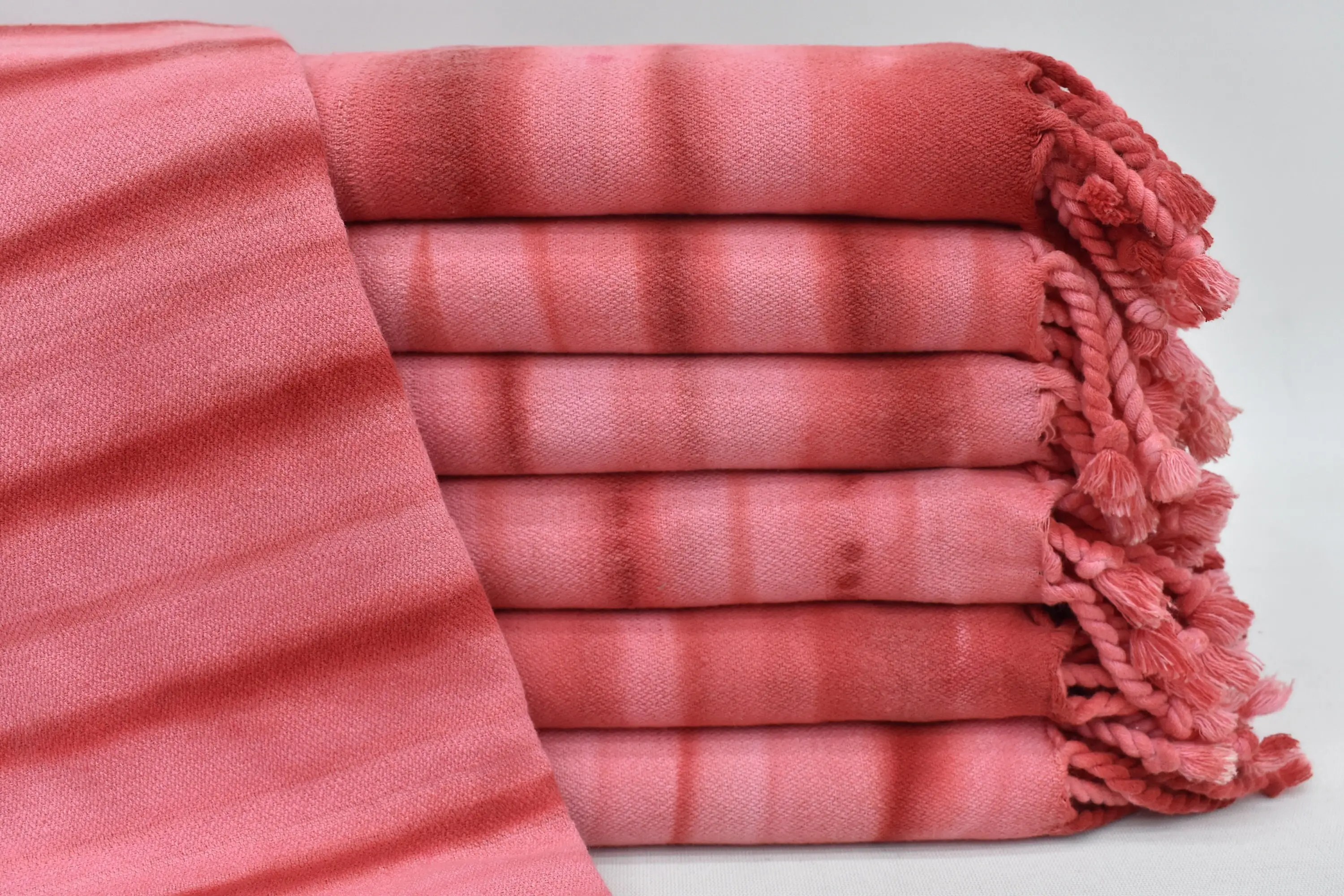 Monogrammed Beach Towel Red Tie Dye Turkish Cotton, 63x40 Inches - 1
