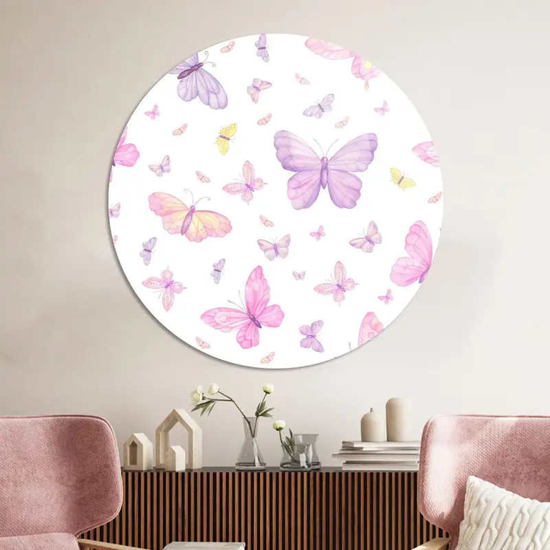Elegant Pink Butterfly Canvas for Trendy Girl Room Decor