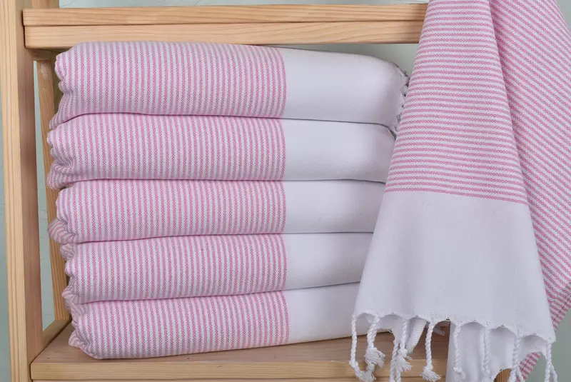 Small Bath Towels, Personalized Gifts, Personalized Gift For Her, Turkish Towel Hand Towel, 40x18 Cotton Striped Towel, Wedding Anniversary Gift - 2