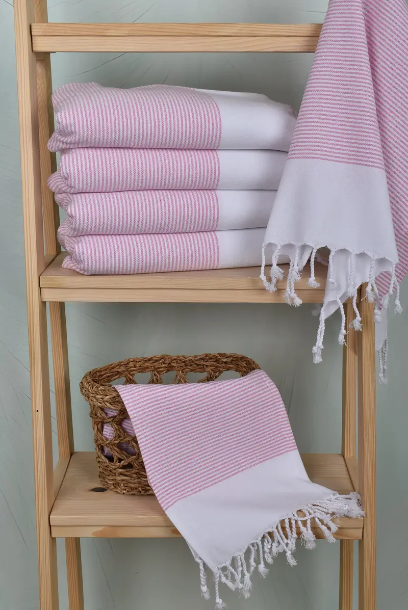 Small Bath Towels, Personalized Gifts, Personalized Gift For Her, Turkish Towel Hand Towel, 40x18 Cotton Striped Towel, Wedding Anniversary Gift - 3