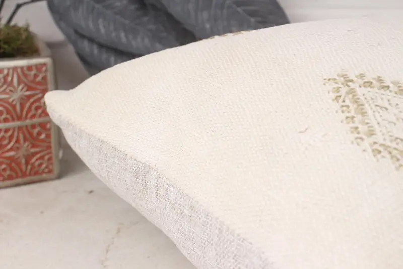 14x14 White Cushion Cover, Interior Designer Pillow, Cushion Cover, Oriental Pillow Cover, Ethnical Kilim Rug Pillow, Turkish Pillow - 7