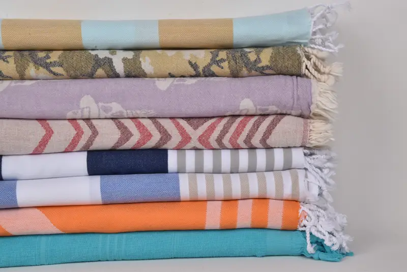 Embroidered Towel, Peshtemal Towel USA, Quick-dry towel, 70x40 Cotton Set of 8 Towel, Handwoven Turkish bath towel, Custom Gifts, Bridal Shower Gift - 2