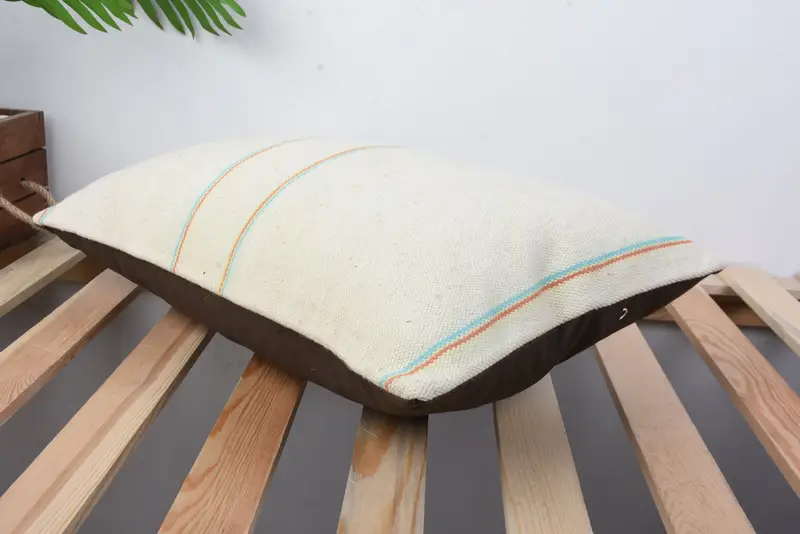 Vintage Kilim Pillow, 12x20 Beige Pillow Sham, Ethnical Kilim Rug Pillow, Gift Pillow, One Of A Kind Pillow Cover, Pillow Case - 6